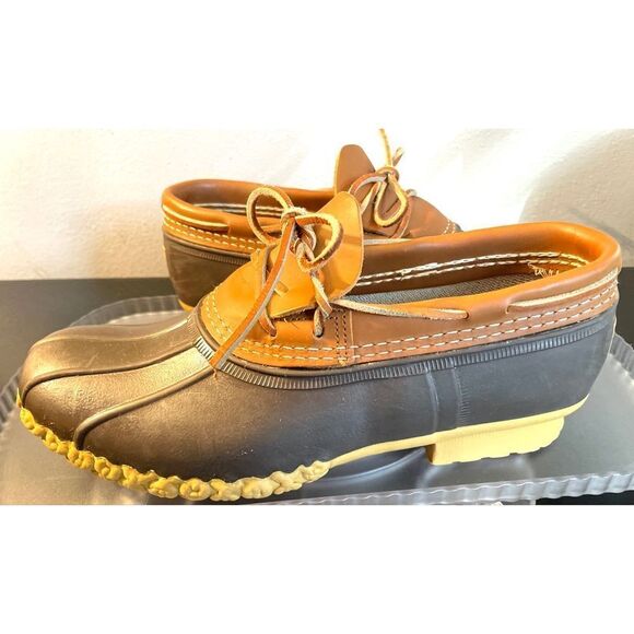 L.L. Bean Men\'s Bean Boots, Rubber Mocs Size 8 Medium Brown/Tan main image 11